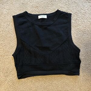 Babaton Black Textured Tank Top